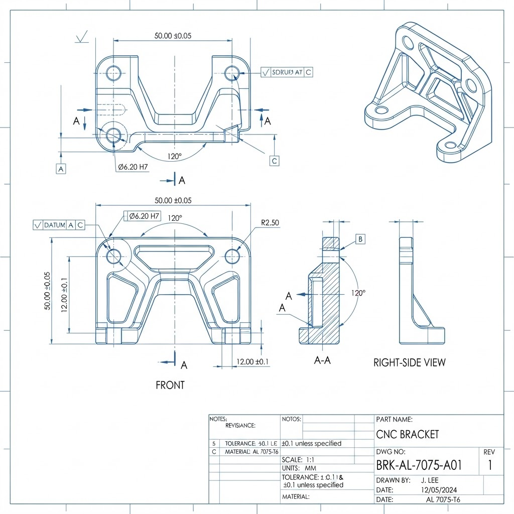 3D wireframe of a machined part rendered in a browser-based CAD viewer
